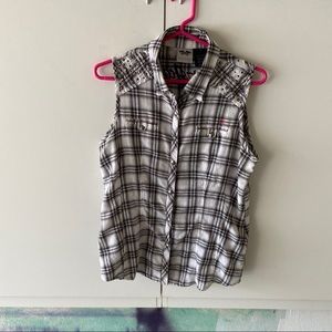 Harley Davidson Button Sleeveless Shirt
